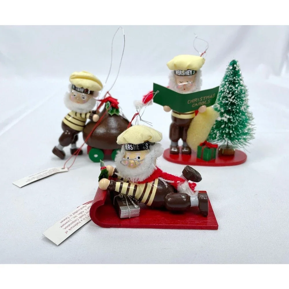 Hershey’s Collector Series Kurt‎ Adler Christmas Ornaments Chocolate Kiss Sled 3